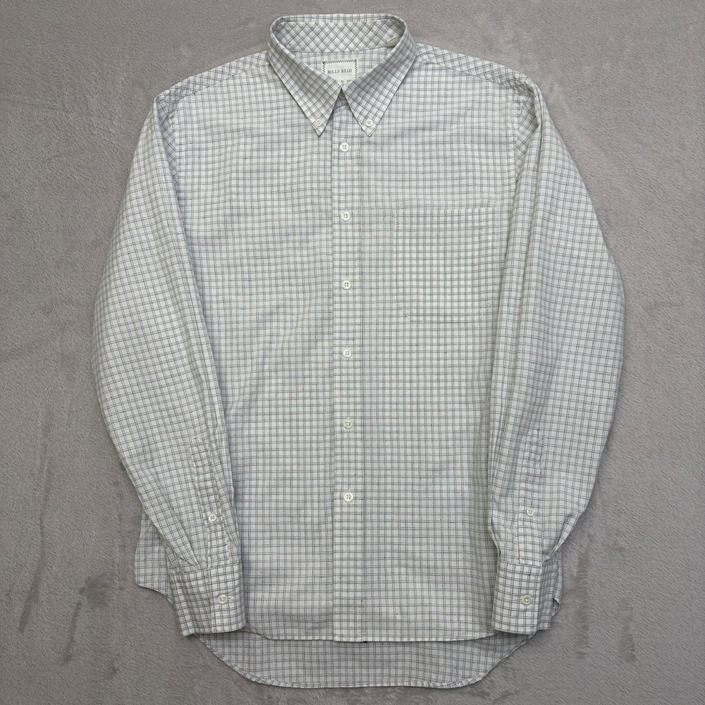 Billy Reid Cotton-Silk Blend Button Down Shirt M Standard Cut slubby texture